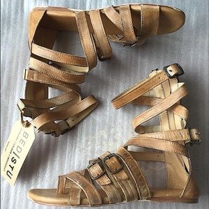 Bed Stu Seneca Gladiator SANDAL Tan Rustic 7M Hippie BOHO Cowgirl